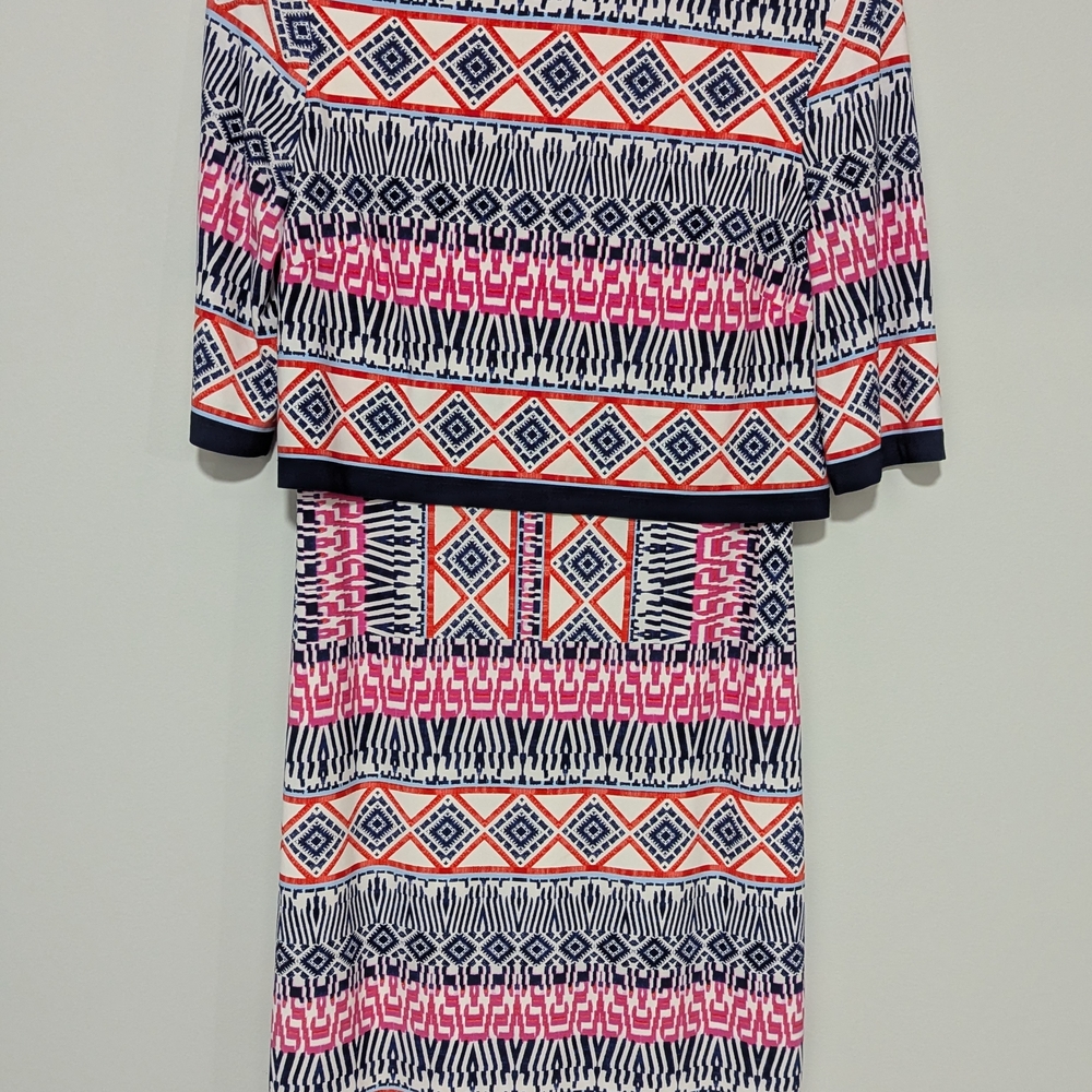 Eliza J Geometric Pattern Dress